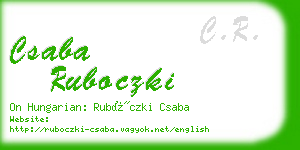 csaba ruboczki business card